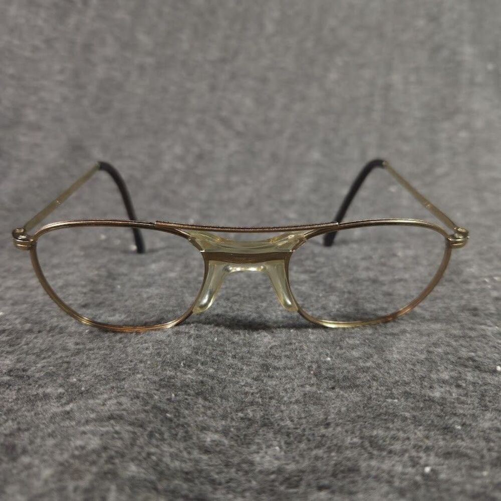 American Optical AOZ87 5 3/4 / 4 1/4 56-15-140 Gold Metal Full Rim Frames Only
